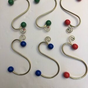 Colorful S-Shaped Christmas Stocking Holders (6) NEW